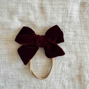 Little Poppy Co Headband with Bow - Purple Velvet